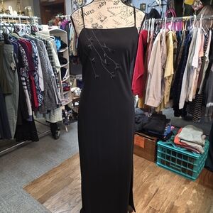 Y2K City Triangles Formal Prom Embroidered Dress